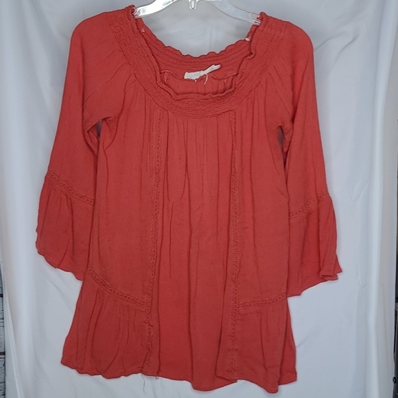 Anthropologie Tops - Anthropologie Blu Pepper boho bohemian lace trim sz Medium